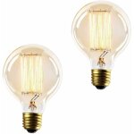 Ampoule e27, ampoules vintage 40w, ampoules ronde dcoratives, dimmable, , 220v, paquet de 2