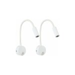 Ikodm - lot de 2 applique de lecture blanc, lampe col de cygne flexible led 3w fixation liseuse murale ... Ikodm - lot de 2 applique de lecture blanc, lampe col de cygne flexible led 3w fixation liseuse murale ...