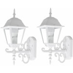 Lot de 2 appliques led fa�ades lanternes alu �clairage ext�rieur maison de campagne lampes de terrasse ...