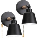 Lot de 2 applique mural intérieur design avec interrupteur lampe de chevet eclairage décor noir Lot de 2 applique mural intérieur design avec interrupteur lampe de chevet eclairage décor noir