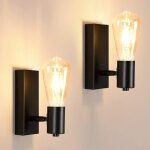 Lots de 2 applique murale interieur industrielle, spot murale vintage e27 orientable 90� ou 360�, r�tro ...