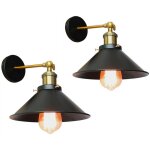 Applique murale vintage industrielle lampe de plafond en m�tal luminaire abat - jour r�glable e27 �22cm ...