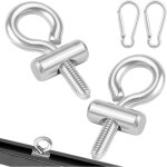 Lot de 2 arr�ts de rail d'auvent avec 2 mousquetons, m6 crochets d'auvent en acier inoxydable, acier ...