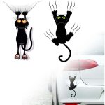 Lot de 2 autocollants pour chat, autocollants ext�rieurs mignons pour voiture, autocollants amusants ...