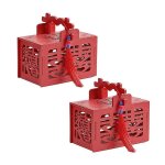 Lot de 2 botes  bonbons en bois