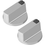 Lot de 2 boutons de commande en alliage de zinc pour cuisinire  gaz, 6 mm, pour four, table de cuisson, ...
