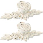 Lot de 2 boutons de placard avec plaque arri�re, poign�es vintage en alliage de zinc, boutons de tiroir ...