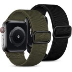 Fei yu - lot de 2 bracelets compatibles avec apple watch 45 mm 44 mm 42 mm, boucle pour iwatch se ultra ...