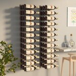Maison chic - lot de 2 casiers vin mural �tag�re � vin range bouteille pour 36 bouteilles dor� fer 23791 ...