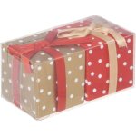 Lot de 2 cavaliers de table porte nom forme paquet cadeau en bois - feeric christmas