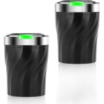 Lot de 2 cendriers de voiture avec couvercle, cendrier de poche avec lumi�re led, cendrier portable sans ...