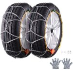 Lot de 2 chanes pour pneus neige, alliage de manganse haute rsistance, chanes de traction d'urgence ...