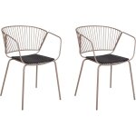 Lot de 2 chaises de salle  manger rigby mtal beige