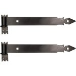 Lot de 2 charnières de portail 400 mm - en acier inoxydable - revêtement par poudre - kotarbau Lot de 2 charnières de portail 400 mm - en acier inoxydable - revêtement par poudre - kotarbau