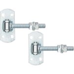 Kotarbau - lot de 2 charni�res de portail galvanis�es - filetage m 16 mm - trou oblong r�glable avec ...