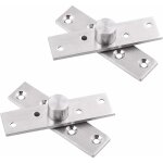 Aougo - lot de 2 charnires de porte pivotantes  360 degrs en acier inoxydable avec vis de fixation ...