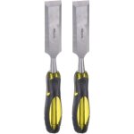 Lot de 2 ciseaux � bois droits 32 mm x 260 mm, lame biseaut�e en alliage cr - v, outils � main pour le ...