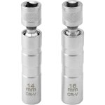 Lot de 2 cle a bougie magnétique 16mm / 14mm longue, extracteur de douille bougie, 3 / 8' - 10mm flexible ... Lot de 2 cle a bougie magnétique 16mm / 14mm longue, extracteur de douille bougie, 3 / 8' - 10mm flexible ...
