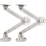 Lot de 2 compas � syst�me d?amortissement pour abattants de portes relevables de placard de cuisine