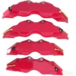 Lot de 2 couvercles d'étrier de disque de frein couvercle d'étrier de voiture rouge universel Lot de 2 couvercles d'étrier de disque de frein couvercle d'étrier de voiture rouge universel