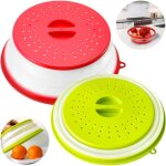 Lot de 2 couvercles pour micro - ondes, 27 cm, transparents, en acrylique, sans bpa, protection anti ...