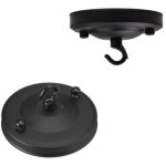 Lot de 2 crochets de plafond pour lustre vintage, crochets de plafond en forme de rose en fer vintage, ...