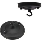 Lot de 2 crochets de plafond pour lustre vintage, crochets de plafond en forme de rose en fer vintage, ...