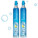 Lot de 2 cylindres de recharge de gaz co2 60l pour machine � gaz�ifier sodastream 2 x cylindre gaz