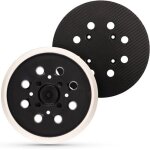 Lot de 2 disques plateau de pon�age professionnel de 125 mm avec crochet et boucle, 8 trous, compatible ...