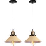 Lot de 2 e27 m�tal suspensions luminaires retro plafonniers luminaire edison de culot e27 suspensions ...