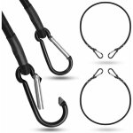 Lot de 2 lastiques avec mousqueton, robustes et rsistants aux intempries, pour voiture, vlo, moto, ...
