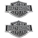 Lot de 2 embl�mes 3d harley davidson pour r�servoir de moto, garde - boue arri�re, coffre lat�ral de ...