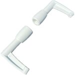 Lot de 2 embouts longs pour tringle d'espagnolette ? haut et bas ? fermeture volet battant ? polyamide ...