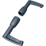 Lot de 2 embouts longs pour tringle d'espagnolette ? haut et bas ? fermeture volet battant ? polyamide ...