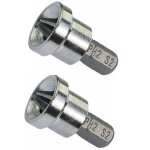 Lot de 2 embouts de vissage sp�cial pour plaques de pl�tre / placo / ph2x25mm 1 / 4'' pour vis cruciforme ...