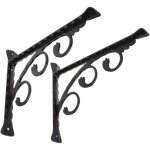 Lot de 2 equerres etageres murale, supports d'�tag�re d'installation, equerre charge lourde en m�tal, ...
