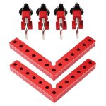 Lot de 2 equerre en forme l fixation charpentier 140mm rgle carre outil de travail du bois pinces de ...