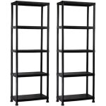 7h seven house - lot 2 �tag�res en r�sine avec 5 �tag�res 171x61x31cm 125kg 7house