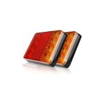 Lot de 2 feux arrire de remorque, 8 led pour voiture, camion, feux arrire, feux d'avertissement tanches, ...