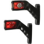 Lot de 2 feux de position latraux led 12v / 24v fixation au chssis pour camions et camions bennes - ...