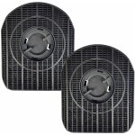 Lot de 2 filtres � charbon type 200 200x180x28 mm (481281718522, chf200) hotte ariston hotpoint, bauknecht, ...