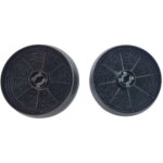 Lot de 2 filtres charbon acm14 145x30mm compatible pour 49011548, 9179183012 ariston hotpoint, candy, ...
