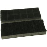 Lot de 2 filtres charbon fch260 acm26 250x95x24 mm (49016876 49016877) hotte airlux, ariston hotpoint ...