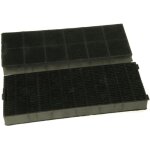 Lot de 2 filtres charbon fch260 acm26 250x95x24 mm (49016876 49016877) hotte airlux, ariston hotpoint ...