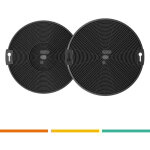 Lot de 2 filtres charbon kitfc155 cr490 150x30 mm (kitfc155, eff75) hotte aeg, airlux, beko, electrolux, ...