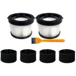 Lot de 2 filtres hepa dcv5011h pour aspirateur � main sans fil dcv501hb, avec 4 filtres en mousse et ...