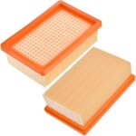 Lot de 2 filtres plisss plats pour krcher 2. 863 - 005. 0 filtres pour aspirateur krcher wd4, wd5, ...