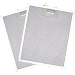 Lot de 2 filtres de rechange pour hotte aspirante 320 x 260 mm, filtres universels en alliage d'aluminium ...