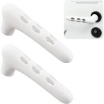 Lot de 2 housses de poign�e de porte creuses blanches en silicone, anti - statique, protection pour leviers ...