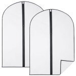 Lot de 2 housses pour v�tements � suspendre avec zip - 60 x 100 cm - opaque - vivezen
